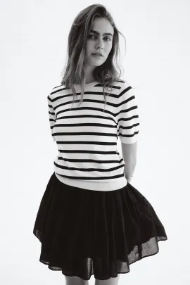 Топ трикотажный тонкий H&M, Цвет: Бежевый, Размер: XS