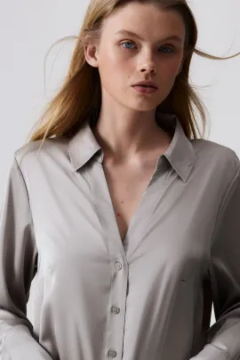 Блузка с V-образным вырезом H&M, Цвет: Серый, Размер: XXS
