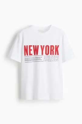 Футболка с принтом H&M, Цвет: Белый, Размер: S