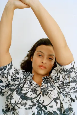 Блузка оверсайз H&M, Цвет: Белый, Размер: XS