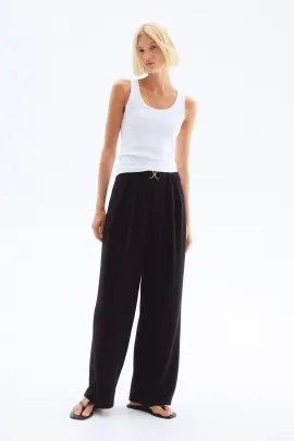 Брюки с деталями в виде завитков H&M, Цвет: Черный, Размер: XS