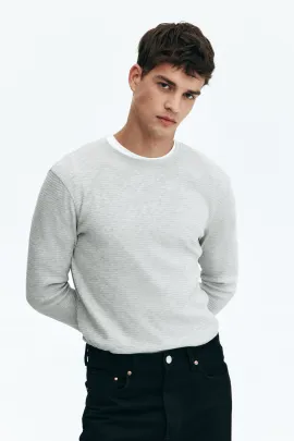 Верх джерси сотовой вязки H&M, Цвет: Серый, Размер: XS