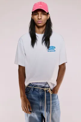 Футболка Loose Fit с принтом H&M, Цвет: Белый, Размер: XS
