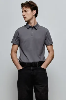 Футболка поло COOLMAX® Slim Fit H&M, Цвет: Серый, Размер: XS