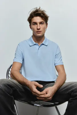 Футболка поло Regular Fit Pike H&M, Цвет: Синий, Размер: XS