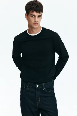 Верх джерси Regular Fit H&M, Цвет: Черный, Размер: XS
