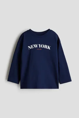 Футболка с длинным рукавом H&M, Reňk: Goýy gök, Ölçeg: 18-24 aý