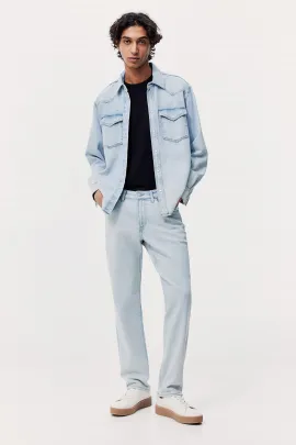 Джинсы прямые регулярные H&M, Цвет: Голубой, Размер: 28/32