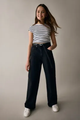 Джинсы широкие H&M, Reňk: Gara, Ölçeg: 8-9 ýaş