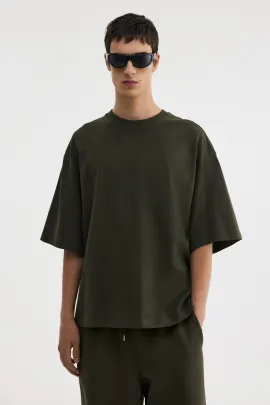 Футболка Oversized Fit H&M, Reňk: Haki, Ölçeg: S