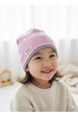Детская шапка с единорогами Children's Design, Цвет: Розовый, Размер: 6-10 лет