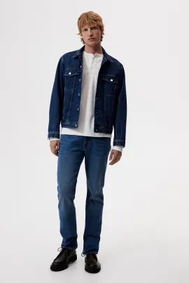 Джинсы прямые регулярные H&M, Цвет: Темно-синий, Размер: 30/34