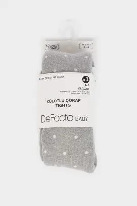 Колготки бесшовный хлопковый махровый для девочек DeFacto, Reňk: Çal, Ölçeg: 24-36 aý