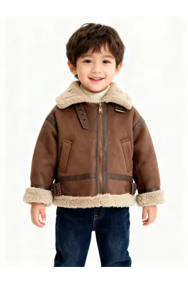 Дублёнка Ququbeibei, Reňk: Goňur, Ölçeg: 4-5 ýaş