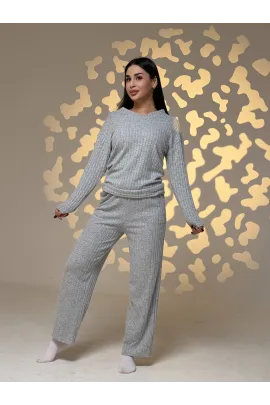 Женский стильный комплект SheVibe, Цвет: Серый, Размер: S