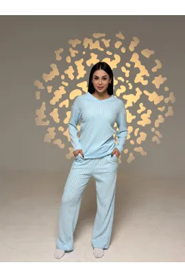 Женский стильный комплект SheVibe, Цвет: Синий, Размер: S