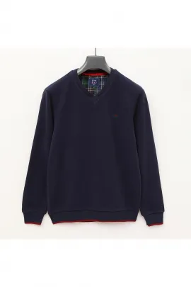 Футболка мужская с V-образным вырезом и длинным рукавом Dio Rise, Цвет: Синий, Размер: XL