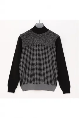 Свитер мужской с полуводолазкой и длинным рукавом Dio Rise, Цвет: Черный, Размер: L