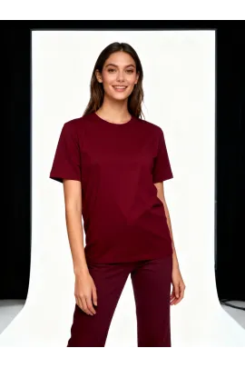 Стильная футболка Y.Y, Цвет: Бордовый, Размер: STD