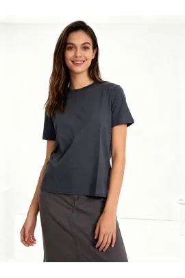 Стильная футболка Y.Y, Цвет: Темно-серый, Размер: STD