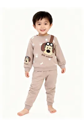 Костюм двойка Bambu kids, Reňk: Bež, Ölçeg: 1 год