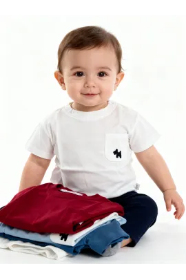 Детская футболка Baby, Reňk: Ak, Ölçeg: 8-9 ýaş