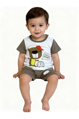 Детский комплект двойка Yishimei, Reňk: Goňur, Ölçeg: 9-12 aý