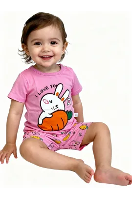 Детский комплект двойка Yishimei, Reňk: Gülgüne, Ölçeg: 9-12 aý