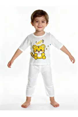 Детский пижамный комплект Baby, Reňk: Экрю, Ölçeg: 9-12 aý
