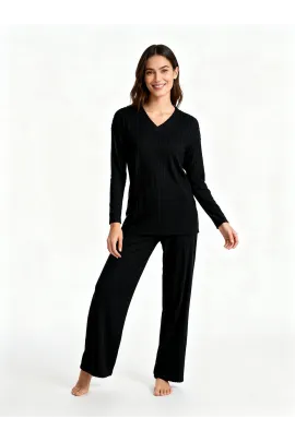 Женский стильный комплект SheVibe, Цвет: Черный, Размер: S