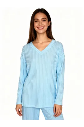 Женский стильный комплект SheVibe, Цвет: Синий, Размер: S