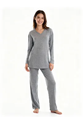 Женский стильный комплект SheVibe, Цвет: Серый, Размер: S