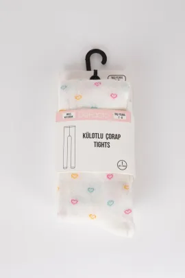 Колготки школьные детские хлопковые  DeFacto, Цвет: Белый, Размер: 7-8 лет