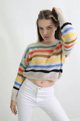 Свитер кроп Get Crazy, Цвет: Бежевый, Размер: STD