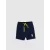 Комплект из 2 детских повседневных хлопковых шорт LC Waikiki для мальчиков 12-18 месяцев, синие, однотонные, средней толщины, стандартная модель, производство Турция  LC Waikiki, Цвет: Синий, Размер: 6-9 мес., изображение 3