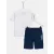 Белый хлопковый костюм с коротким рукавом и принтом для мальчиков 9-10 лет, бренд LC Waikiki, произведено в Турции  LC Waikiki, Цвет: Белый, Размер: 9-10 лет, изображение 2