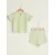 Детский комплект LC Waikiki для малышей 3-4 года, из хлопка, зеленый однотонный, футболка с коротким рукавом и обычным воротником, производство Турция LC Waikiki, Цвет: Зеленый, Размер: 4-5 лет, изображение 2