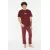 Пижамный комплект TRENDYOL MAN, Цвет: Бордовый, Размер: M