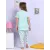 Пижамный комплект LC Waikiki, Цвет: Зеленый, Размер: 5-6 лет, изображение 3