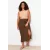 Юбка Trendyol Curve, Цвет: Коричневый, Размер: 3XL, изображение 4