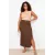 Юбка Trendyol Curve, Цвет: Коричневый, Размер: 2XL