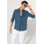 Мужская рубашка из 100% хлопка Oxford Slim Fit с пуговицами на воротнике, без карманов ALTINYILDIZ CLASSICS, Цвет: Синий, Размер: XL