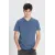Мужская хлопковая футболка с V-образным вырезом, индиго меланж, Slim Fit, узкий крой ALTINYILDIZ CLASSICS, Reňk: Goýy gök, Ölçeg: XL, 3 image