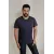 Мужская футболка Slim Fit с круглым вырезом, базовый дизайн ALTINYILDIZ CLASSICS, Reňk: Goýy gök, Ölçeg: L