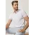 Мужская хлопковая футболка Slim Fit с отложным воротником, не мнется ALTINYILDIZ CLASSICS, Reňk: Ak, Ölçeg: XL