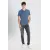 Мужская хлопковая футболка с V-образным вырезом, индиго меланж, Slim Fit, узкий крой ALTINYILDIZ CLASSICS, Reňk: Goýy gök, Ölçeg: XL, 2 image