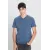 Мужская хлопковая футболка с V-образным вырезом, индиго меланж, Slim Fit, узкий крой ALTINYILDIZ CLASSICS, Reňk: Goýy gök, Ölçeg: XL