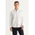 Мужская рубашка бело-хаки из хлопка Oxford, дышащая, Slim Fit, узкая, с итальянским воротником и принтом ALTINYILDIZ CLASSICS, Цвет: Белый, Размер: 2XL