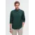 Мужская рубашка Slim Fit зеленого цвета с вышивкой, Oxford, без карманов D'S Damat, Цвет: Зеленый, Размер: S