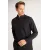 Мужская рубашка Oxford черная с пуговицами на воротнике, Slim Fit, без карманов ALTINYILDIZ CLASSICS, Цвет: Черный, Размер: S, изображение 5